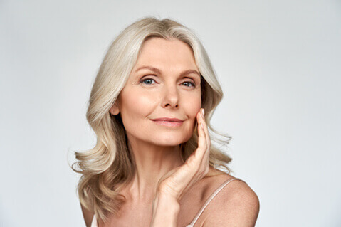 Mature beautiful woman posing for camera